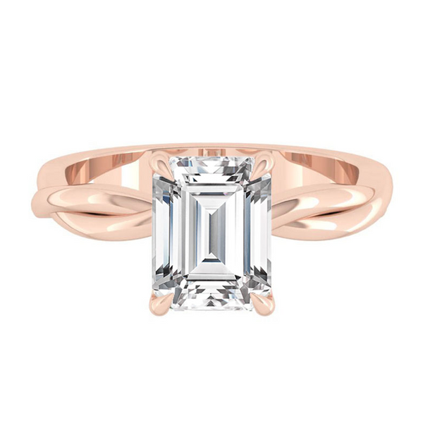 Lucce Fiore Solitaire Emerald Diamond