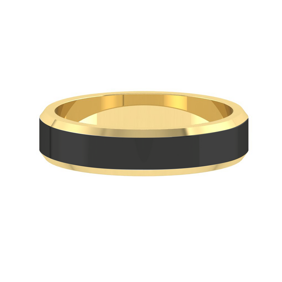 Load image into Gallery viewer, LUCCE GRECO™ NERO Polished 4mm 14K Yellow Gold
