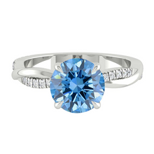 Load image into Gallery viewer, Fiore Round Ocean Blue Diamond
