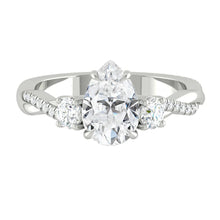 Load image into Gallery viewer, Fiore Trio Pear Lab Diamond 1.28ct E VS1 Id IGI 18K White Gold
