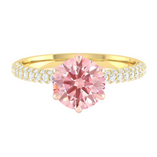 Load image into Gallery viewer, Lucia Luxe Pave Round Rosé Pink Diamond
