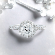 LUCCE MONTEVALLE™ Round Lab Diamond 0.82ct D VS1 ld IGI 14K White Gold