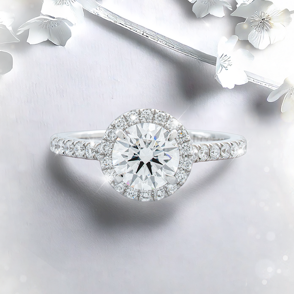 LUCCE MONTEVALLE™ Round Lab Diamond 0.82ct D VS1 ld IGI 14K White Gold