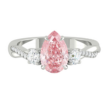 Load image into Gallery viewer, Fiore Trio Pear Rosé Pink Diamond
