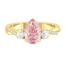 Load image into Gallery viewer, Fiore Trio Pear Rosé Pink Diamond
