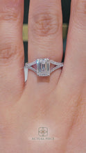 Load and play video in Gallery viewer, Lucce Lara Emerald Lab Diamond 1.64ct D VVS2 Ex IGI Platinum
