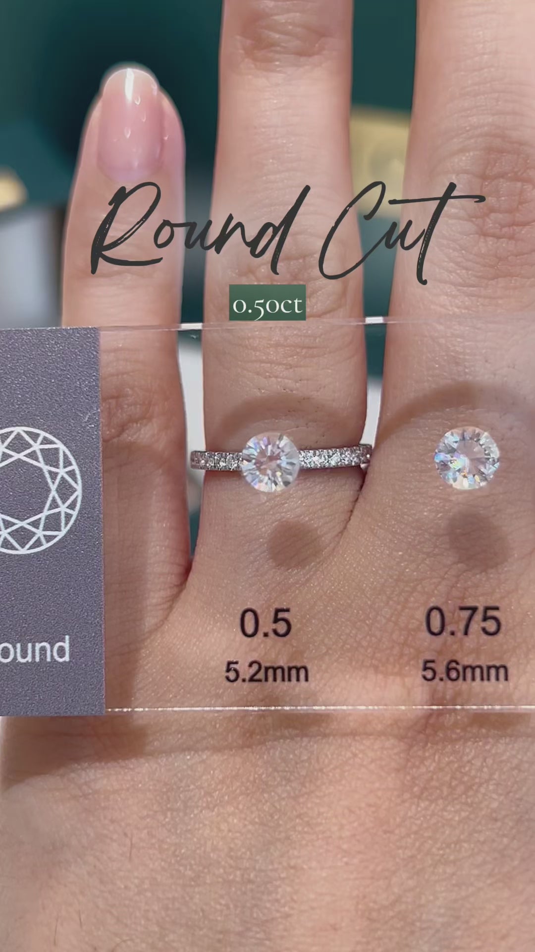 Load and play video in Gallery viewer, LUCCE Round Cut Lab Grown or Natural Diamond for Engagement Ring Philippines
