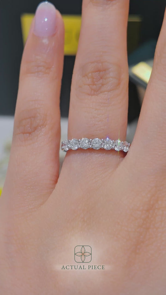 LUCCE RIVERA™ 7-Stone Round Natural Diamond 1.19ctw Platinum