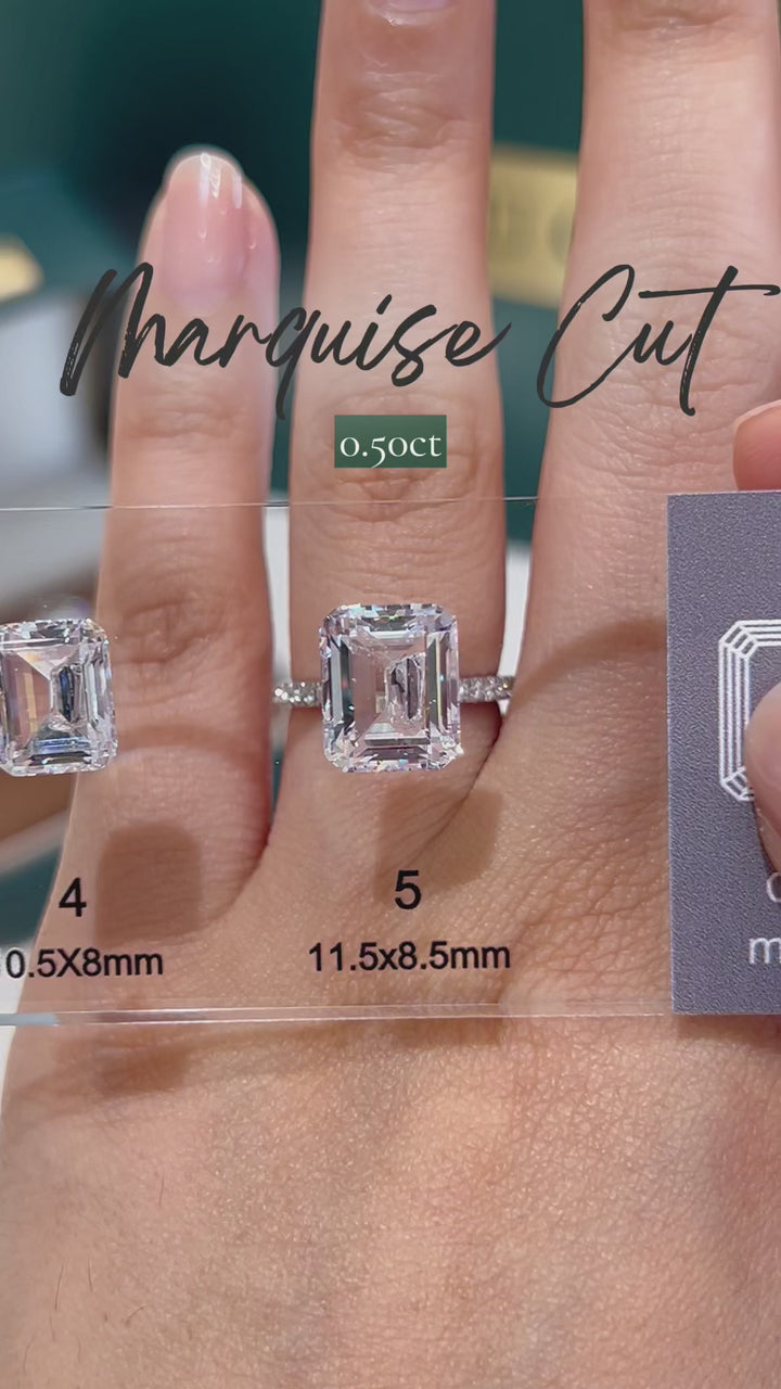 LUCCE Marquise Diamond Carat Guide Engagement Ring Center Stone
