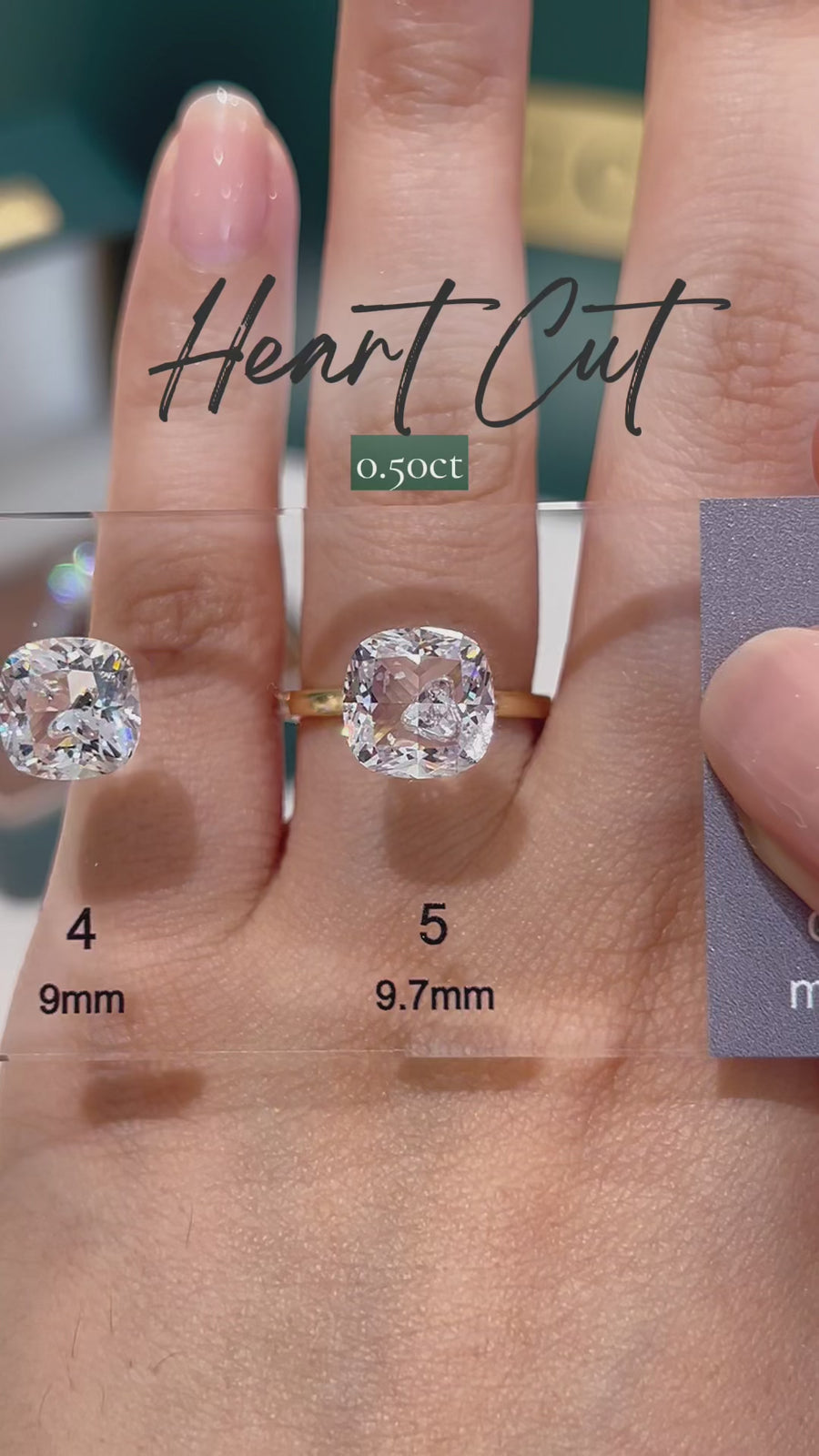 Load and play video in Gallery viewer, LUCCE Heart Cut Guide for LabGrown or Natural Diamonds Philippines
