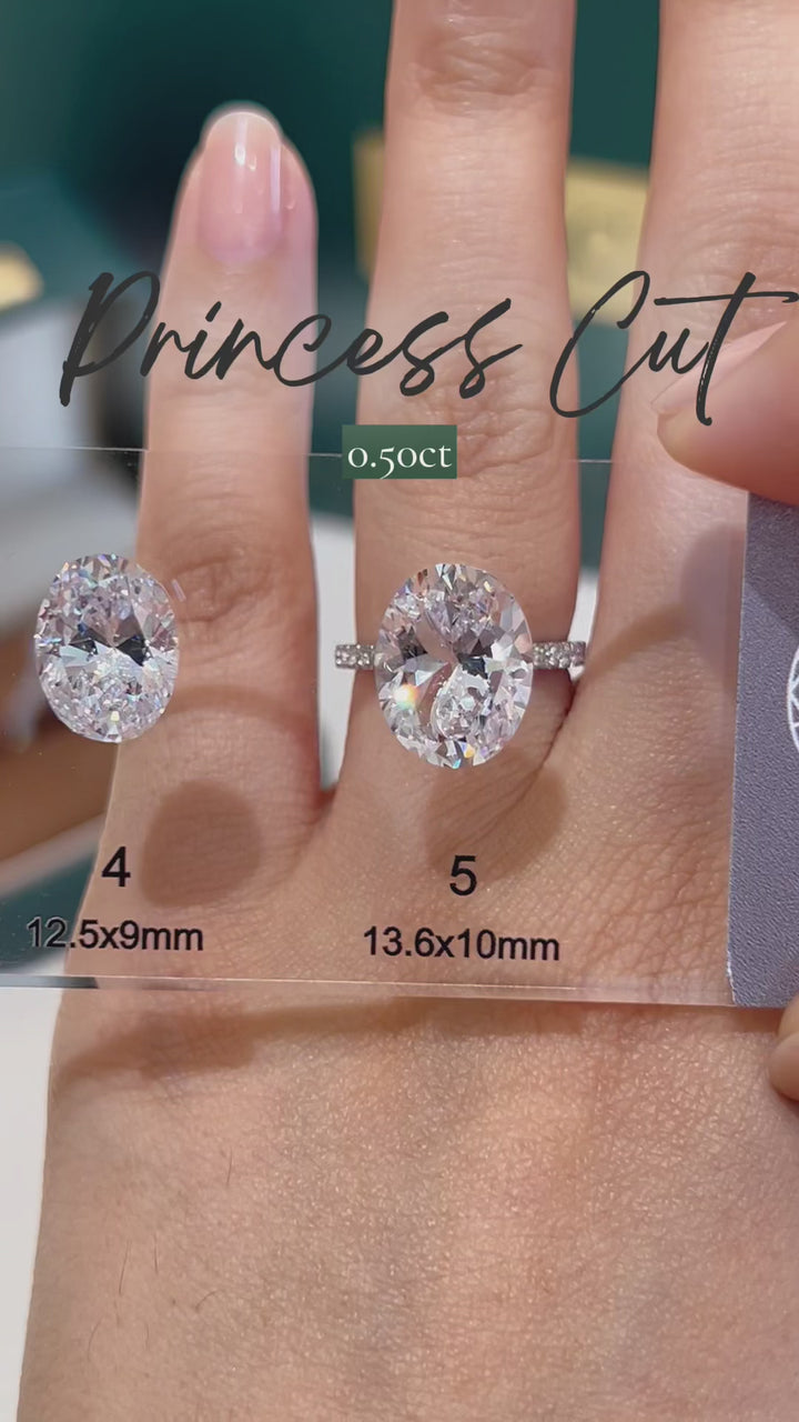 LUCCE Carat Guide for Princess cut Lab Grown or Natural Diamonds Engagement Ring Philippines
