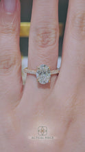 Load and play video in Gallery viewer, Lucce Azalea Luxe Oval Lab Diamond 2.07ct D VS1 Ex IGI 18K Yellow Gold
