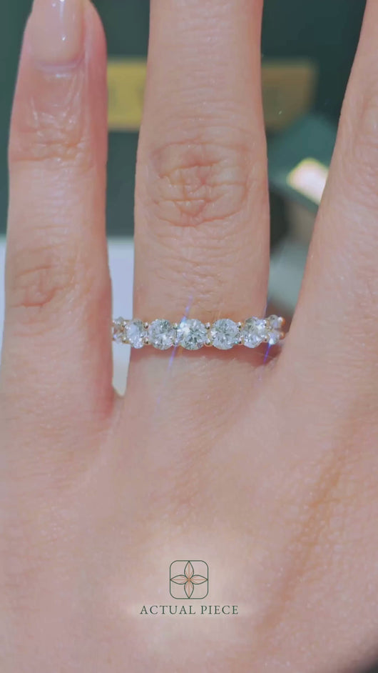 LUCCE RIVERA™ 7-Stone 1.19ctw Lab Diamond 18K Yellow Gold