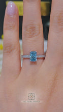 Load and play video in Gallery viewer, Lucce Kaela Radiant Ocean Lab Diamond 1.00ct FVB VVS2 IGI Platinum
