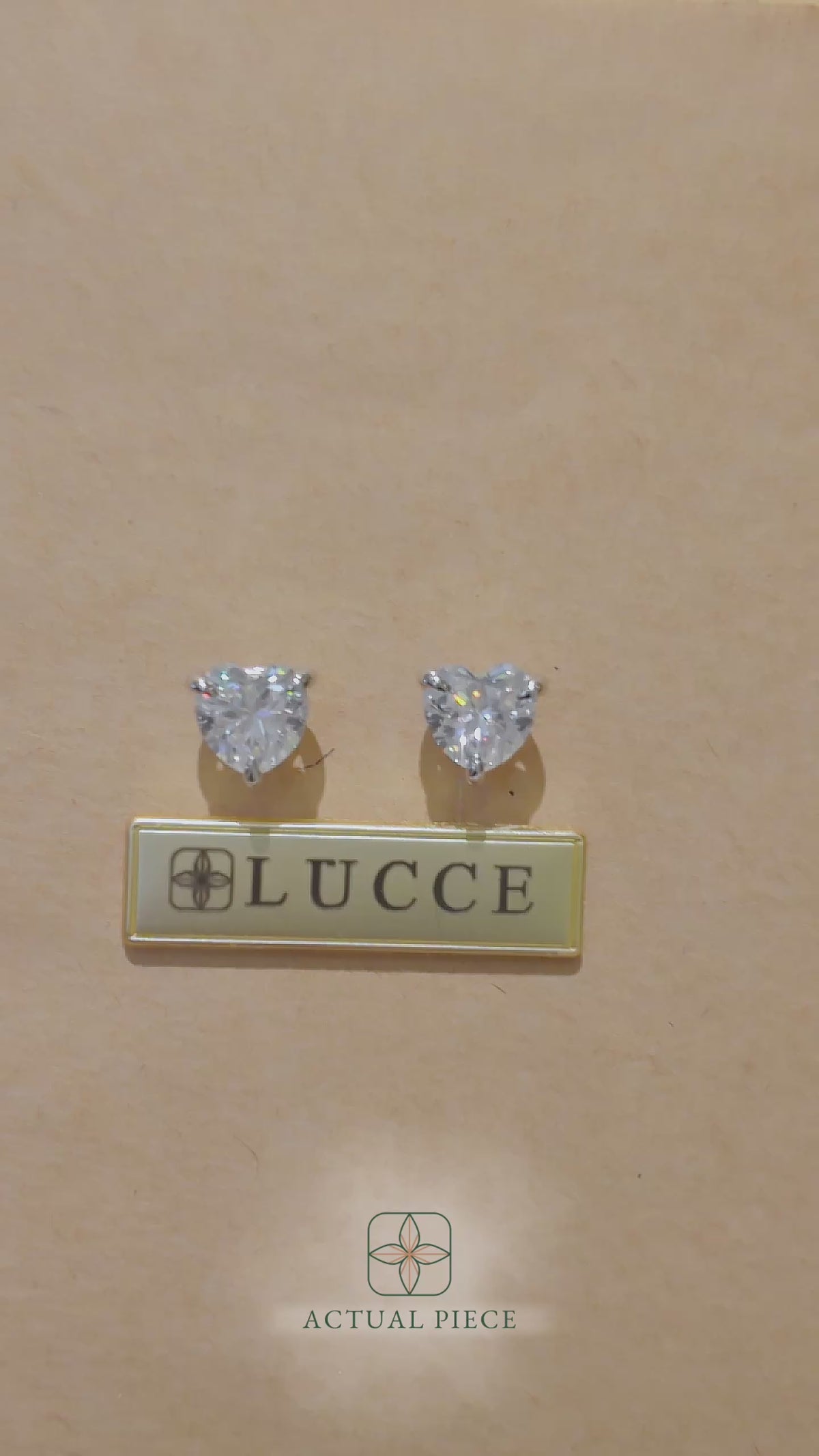 Load and play video in Gallery viewer, LUCCE JASMINE™ Heart Stud 2.00ctw Celeste Moissanite 14K White Gold
