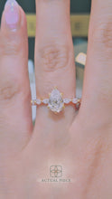 Load and play video in Gallery viewer, LUCCE MARCHESA™ Pear Natural Diamond 1.01ct H VS1 GIA 18K Yellow Gold

