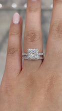 Load and play video in Gallery viewer, Montevalle Pavé Princess 1.53ct D VVS2 Ex IGI Platinum
