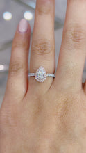 Load and play video in Gallery viewer, Montevalle Pavé Pear Rosé 0.53ct D VVS2 Ex IGI 18K White Gold
