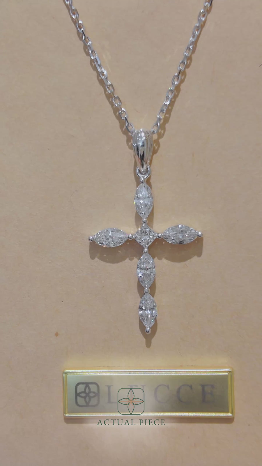 Load and play video in Gallery viewer, LUCCE SAVED™ Cross Diamond Necklace

