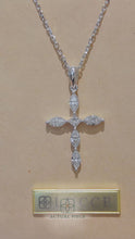 Load and play video in Gallery viewer, Lucce Saved Cross Necklace Lab Diamond 14K White Gold

