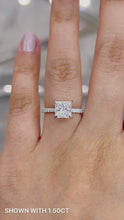 Load and play video in Gallery viewer, Verona Pavé Princess 1.50ct SUPERNOVA Moissanite
