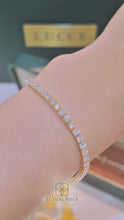 Load and play video in Gallery viewer, LUCCE KAELA™ Tennis Bracelet 5.00ctw Lab Diamond 14K Yellow Gold
