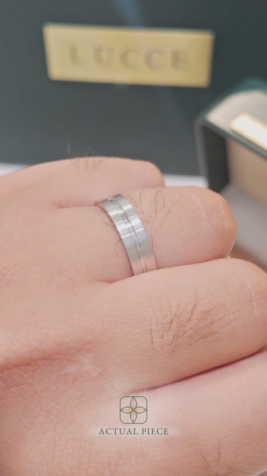 LUCCE MARRIO™ Brushed 5mm 14K White Gold