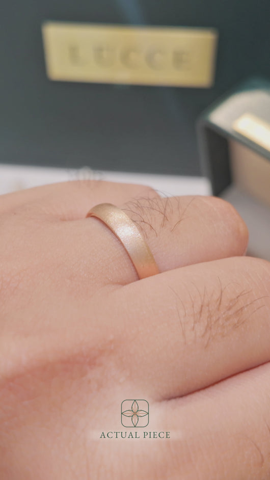 LUCCE AMORE™ Brushed 4mm 14K Rose Gold