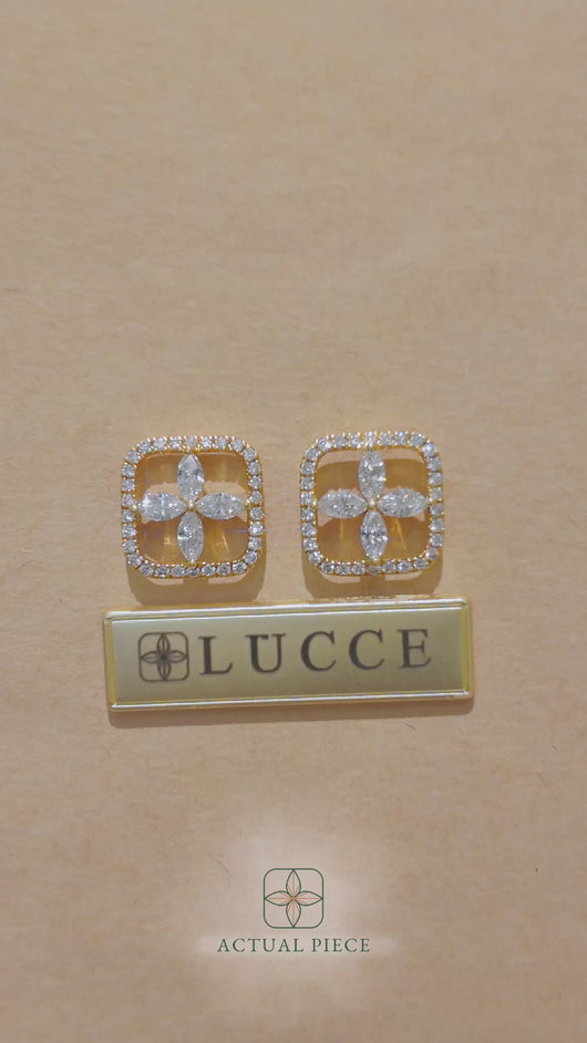 LUCCE CONSTANCE™ Earrings 1.10ctw Lab Diamond 18K Yellow Gold