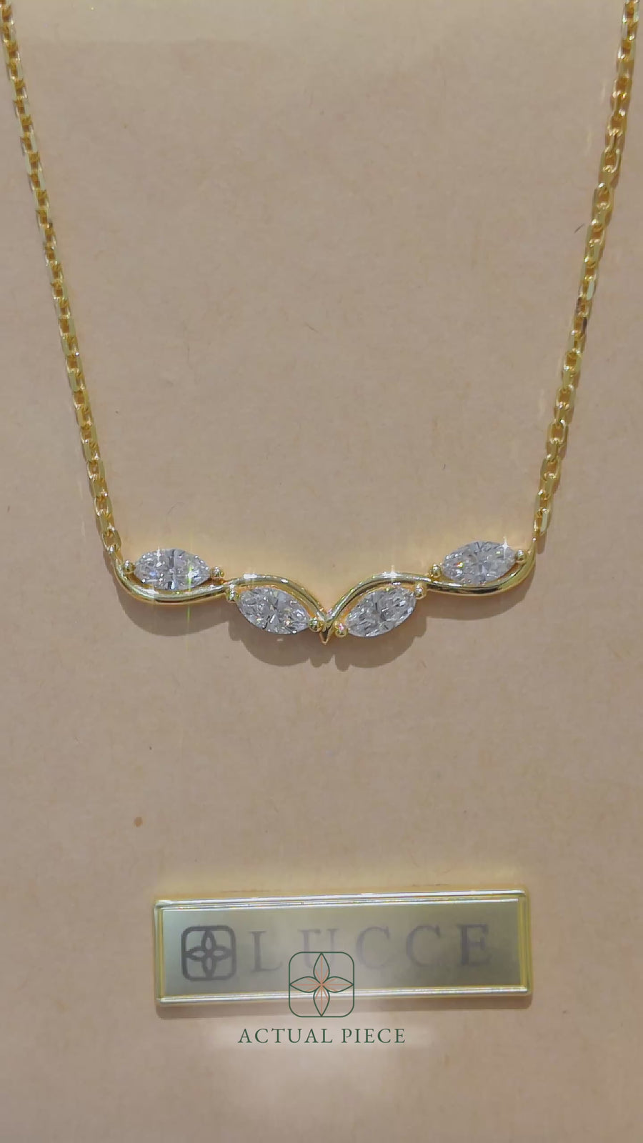 Load and play video in Gallery viewer, LUCCE CONSTANCE™ Infini Necklace 1.00ctw Lab Diamond 18K Yellow Gold
