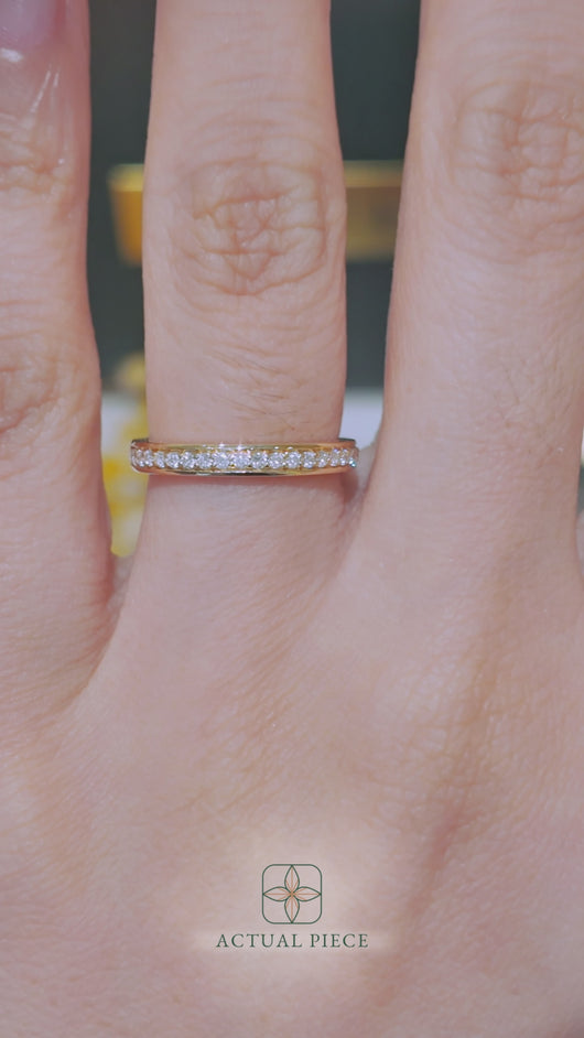 LUCCE CARLA™ Band Lab Diamond 0.21ctw 18K Yellow Gold