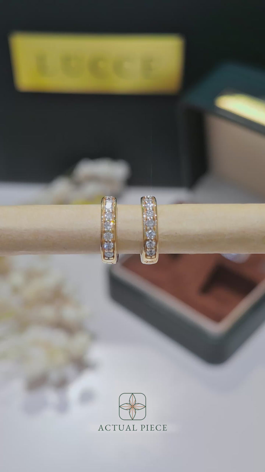Load and play video in Gallery viewer, LUCCE KAELA™ Eternity Earrings Diamond
