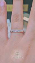 Load and play video in Gallery viewer, LUCCE EZRA™ Ezra Half Eternity 0.17ctw Natural Diamond 14K White Gold
