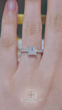 Load and play video in Gallery viewer, Lucce Kaela Princess Lab Diamond 1.26ct E VVS2 IGI 14K White Gold
