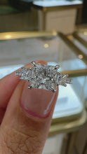 Load and play video in Gallery viewer, Sophia Pavé Princess Lab Diamond 1.32ct E VS1 Ex 14K White Gold
