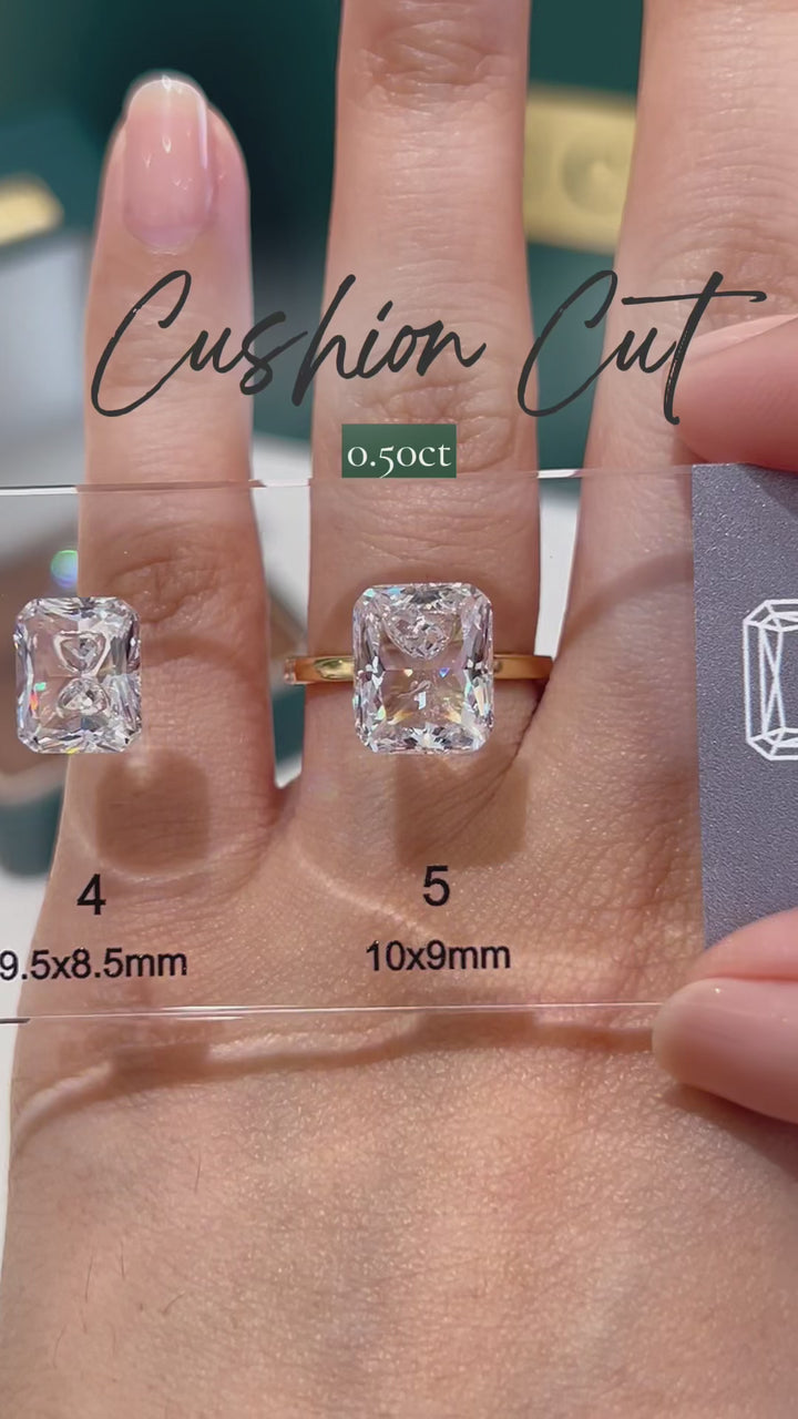 LUCCE Cushion Guide Diamond Carats for Lab Grown or Natural Philippines