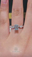 Load and play video in Gallery viewer, Lucce Constance Ocean Blue Emerald Lab Diamond 1.01ct FIB VVS2 Ex IGI Platinum
