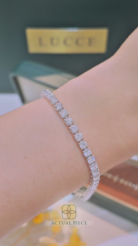 LUCCE KAELA™ Tennis Bracelet 7.00ctw Lab Diamond 14K White Gold