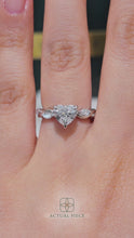 Load and play video in Gallery viewer, Lucce Constance Heart Lab Diamond 1.06ct D VVS2 Ex IGI Platinum
