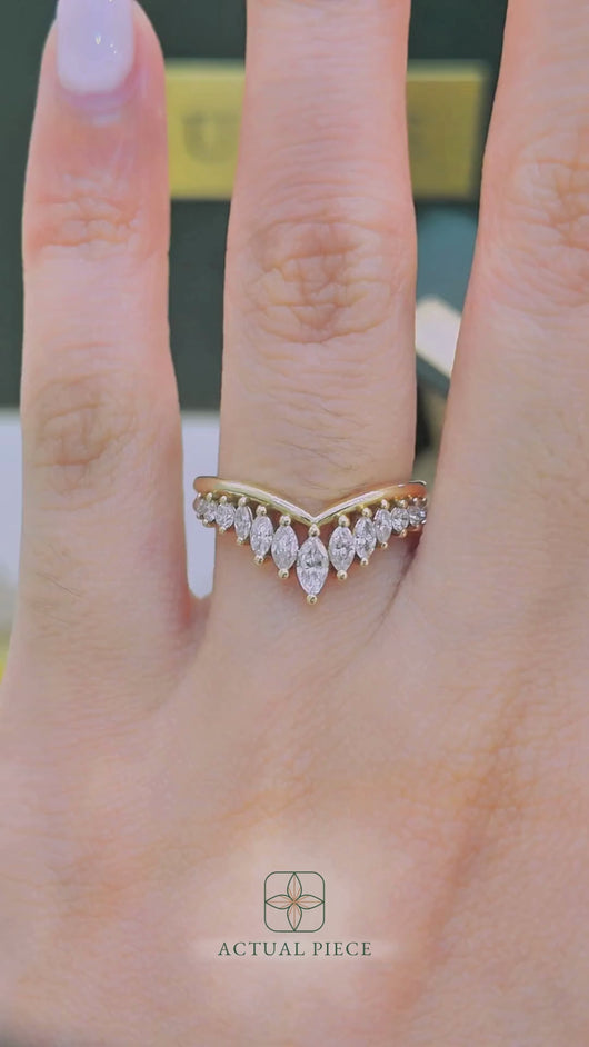 LUCCE CONSTANCE™ Chevron 1.26ctw Lab Diamond 14K Yellow Gold