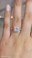 Load and play video in Gallery viewer, Montevalle Pavé Princess 1.53ct D VVS2 Ex IGI Platinum
