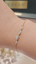 Load and play video in Gallery viewer, Lucce Constance Infini Bracelet 0.70CTW Lab Diamond 18K Yellow Gold
