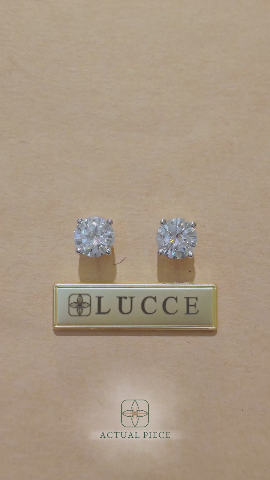 Load and play video in Gallery viewer, Round Cut Diamond Stud Earrings with Hidden Halo in Platinum 
Philippines
