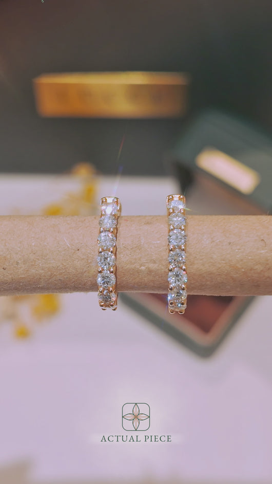LUCCE RIVERA™ Hoop Earrings Diamond