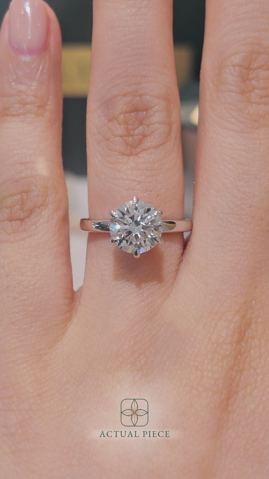 LUCCE VERONA™ Round Lab Diamond 2.02ct D VVS2 ld IGI 18K White Gold