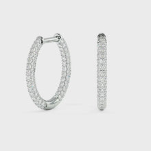 Load and play video in Gallery viewer, Maria Hoop Earrings Diamond
