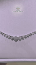 Load and play video in Gallery viewer, Lucce Trio Tennis Necklace Natural Diamond 6.54CTW (Round 0.81ctw E VS1 GIA Center Stones) Platinum

