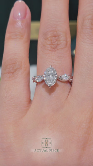 Lucce Constance Oval cut Diamond Engagement with Marquise accents and intertwining vines in Yellow Gold
Manila, Philippines
