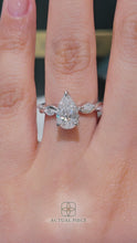 Load and play video in Gallery viewer, Lucce Constance Pear cut Diamond with Marquise Accents and Intertwinig Vine in Platinum 
Manila, Philippines
