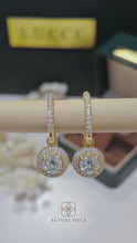 Load and play video in Gallery viewer, Lucce Montevalle Dangling Earrings Lab Diamond 2.95CTW IGI 18K Yellow Gold
